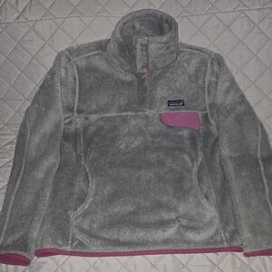 Patagonia Womens Sz S Gray Re-Tool Snap-T Fleece Pullover